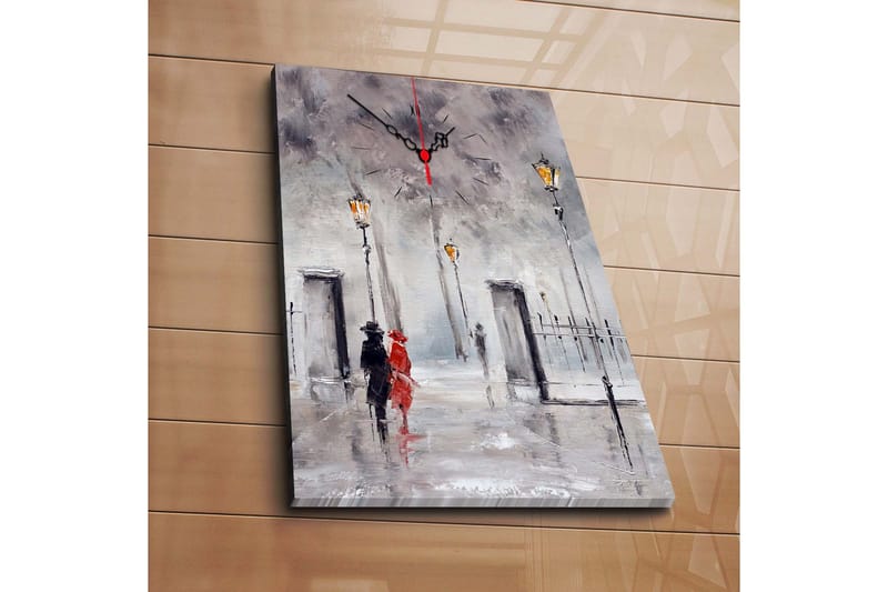 Dekorativ Canvasbilde med Klokke, Flerfarget