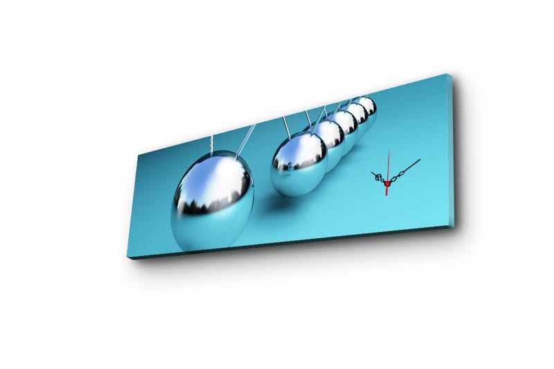 Dekorativ Canvasbilde med Klokke - Flerfarget - Innredning - Veggdekorasjon - Veggklokke