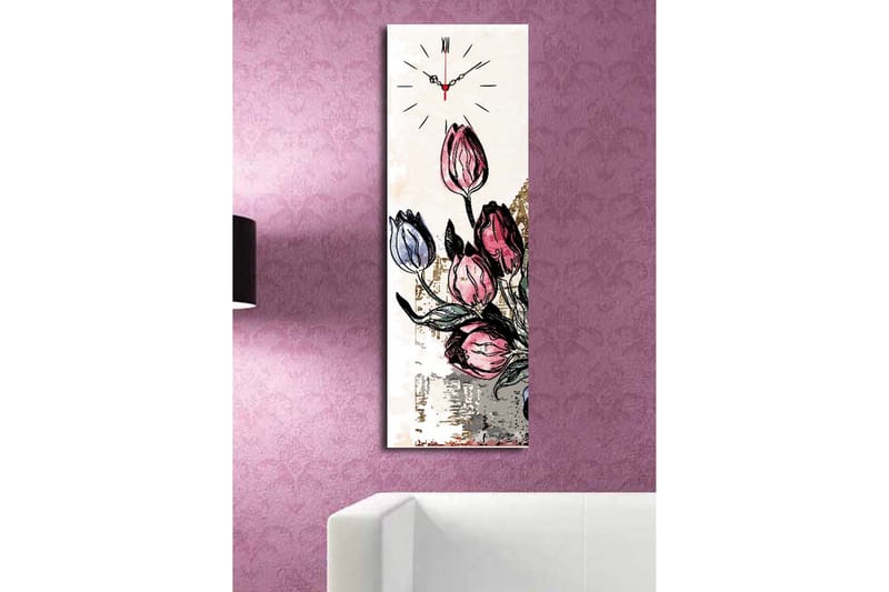 Dekorativ Canvasbilde med Klokke - Flerfarget - Innredning - Veggdekorasjon - Veggklokke