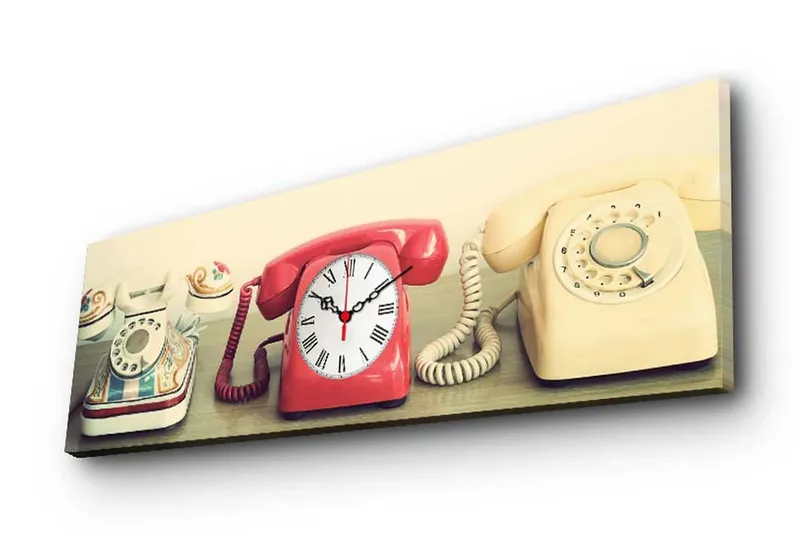 Dekorativ Canvasbilde med Klokke, Flerfarget