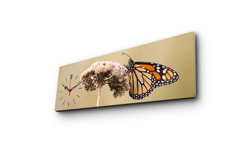 Dekorativ Canvasbilde med Klokke - Flerfarget - Innredning - Veggdekorasjon - Veggklokke