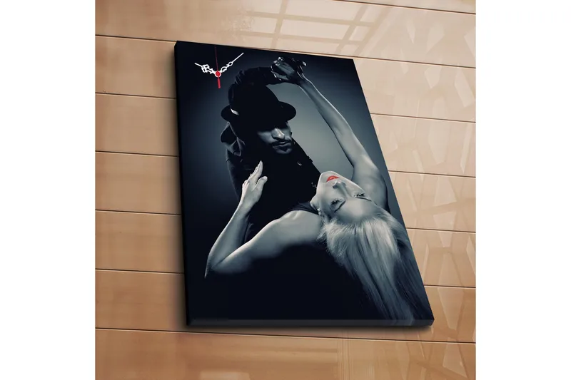 Dekorativ Canvasbilde med Klokke, Flerfarget