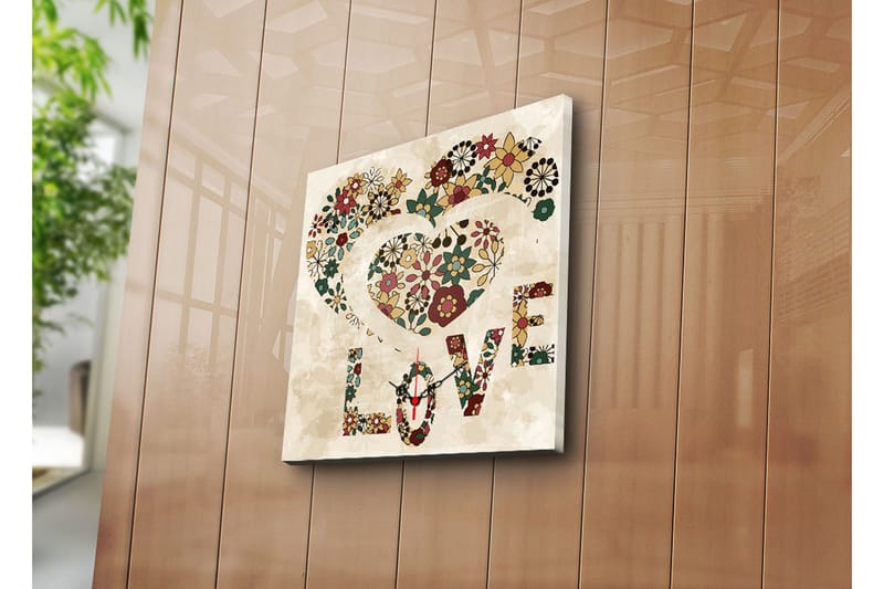 Dekorativ Canvasbilde med Klokke, Flerfarget