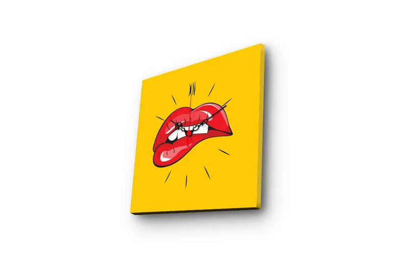 Dekorativ Canvasbilde med Klokke - Flerfarget - Innredning - Veggdekorasjon - Veggklokke