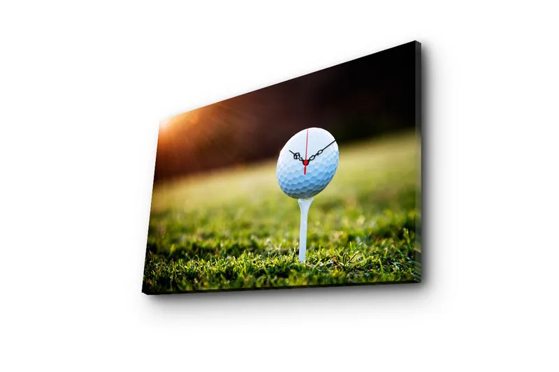 Dekorativ Canvasbilde med Klokke - Flerfarget - Innredning - Veggdekorasjon - Veggklokke