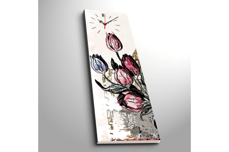 Dekorativ Canvasbilde med Klokke - Flerfarget - Innredning - Veggdekorasjon - Veggklokke