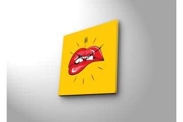 Dekorativ Canvasbilde med Klokke - Flerfarget - Innredning - Veggdekorasjon - Veggklokke