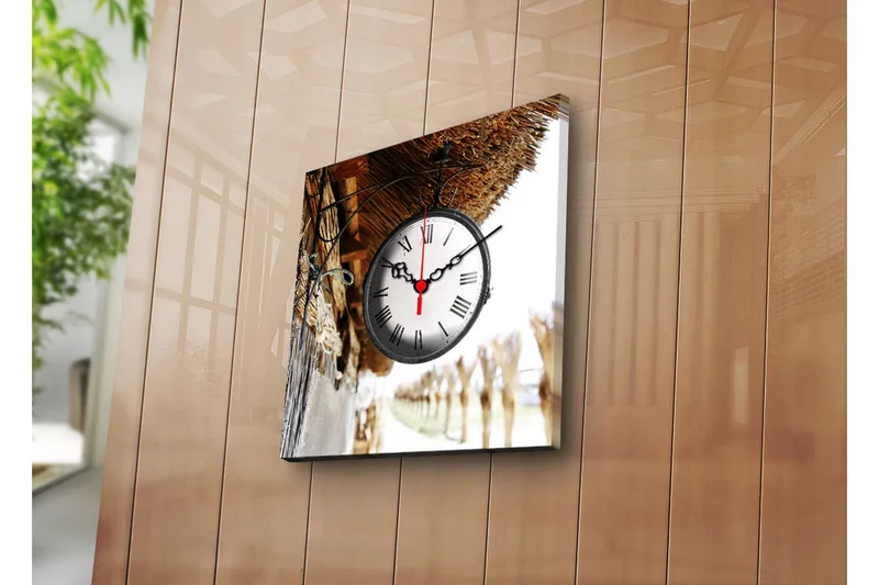 Dekorativ Canvasbilde med Klokke, Flerfarget