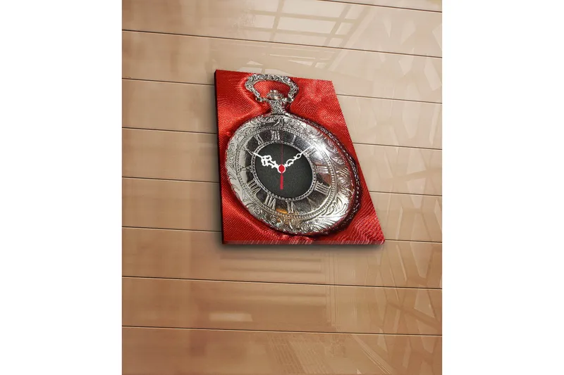 Dekorativ Canvasbilde med Klokke, Flerfarget