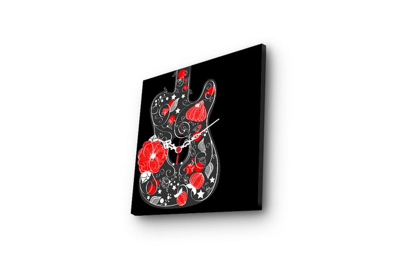 Dekorativ Canvasbilde med Klokke - Flerfarget - Innredning - Veggdekorasjon - Veggklokke