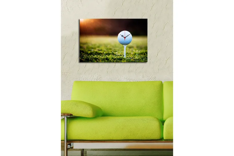 Dekorativ Canvasbilde med Klokke - Flerfarget - Innredning - Veggdekorasjon - Veggklokke