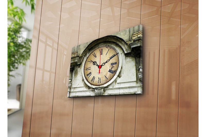 Dekorativ Canvasbilde med Klokke, Flerfarget