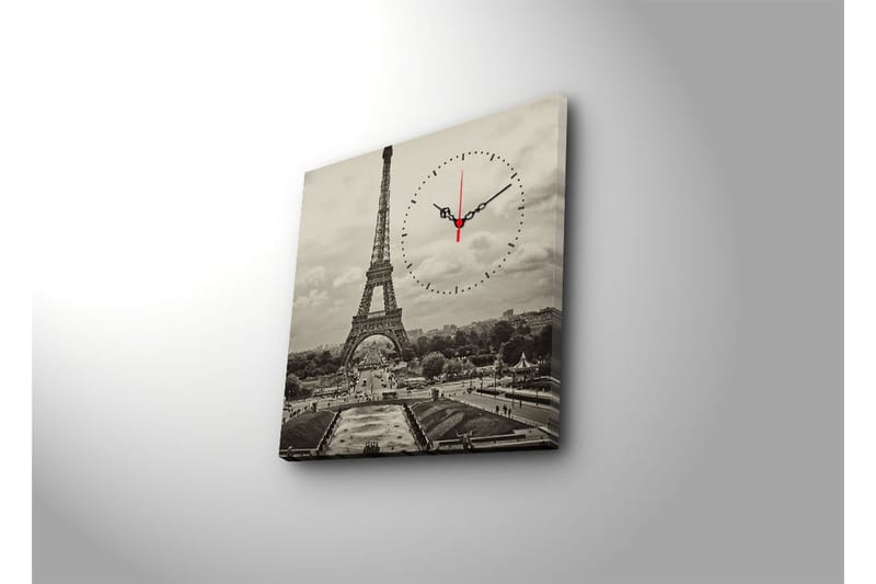 Dekorativ Canvasbilde med Klokke - Flerfarget - Innredning - Veggdekorasjon - Veggklokke