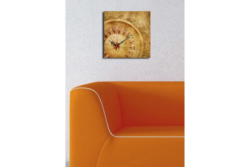 Dekorativ Canvasbilde med Klokke - Flerfarget - Innredning - Veggdekorasjon - Veggklokke