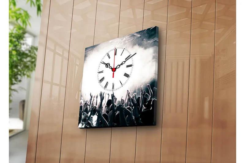 Dekorativ Canvasbilde med Klokke, Flerfarget