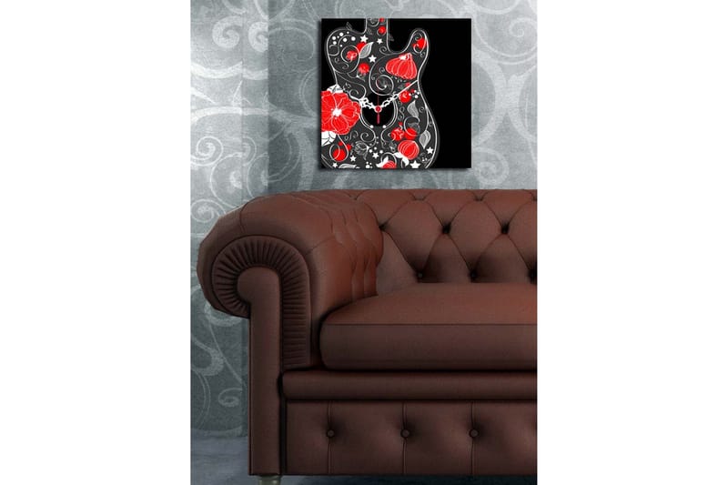 Dekorativ Canvasbilde med Klokke - Flerfarget - Innredning - Veggdekorasjon - Veggklokke