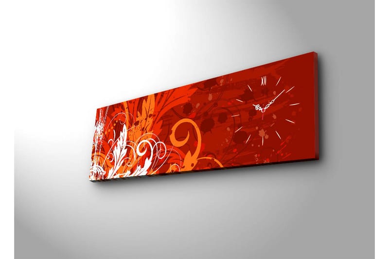 Dekorativ Canvasbilde med Klokke - Flerfarget - Innredning - Veggdekorasjon - Veggklokke