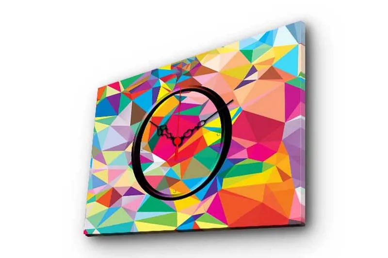 Dekorativ Canvasbilde med Klokke, Flerfarget