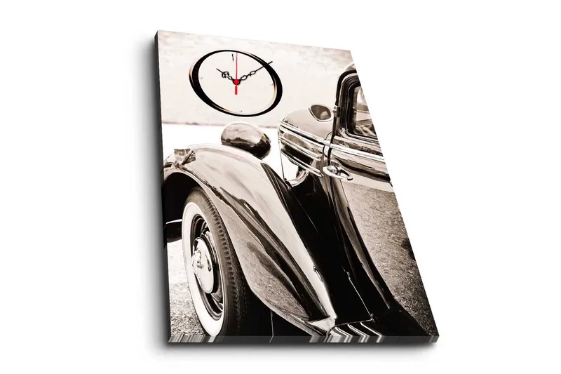 Dekorativ Canvasbilde med Klokke, Flerfarget