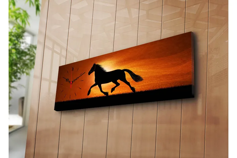 Dekorativ Canvasbilde med Klokke, Flerfarget