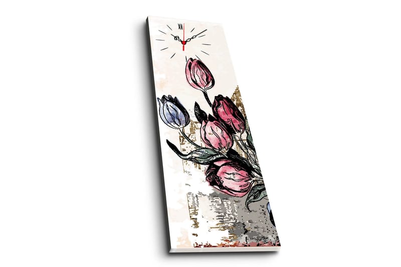 Dekorativ Canvasbilde med Klokke - Flerfarget - Innredning - Veggdekorasjon - Veggklokke