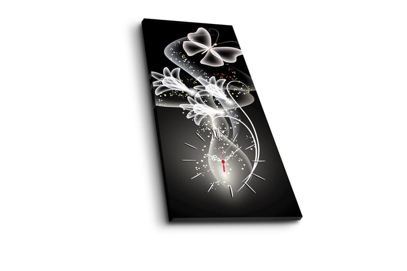 Dekorativ Canvasbilde med Klokke - Flerfarget - Innredning - Veggdekorasjon - Veggklokke