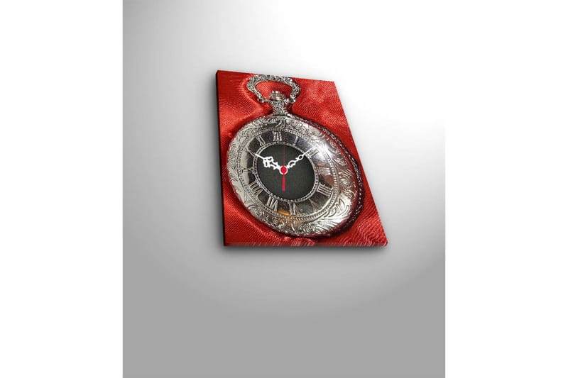 Dekorativ Canvasbilde med Klokke - Flerfarget - Innredning - Veggdekorasjon - Veggklokke