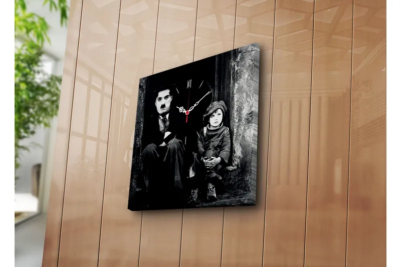 Dekorativ Canvasbilde med Klokke, Flerfarget