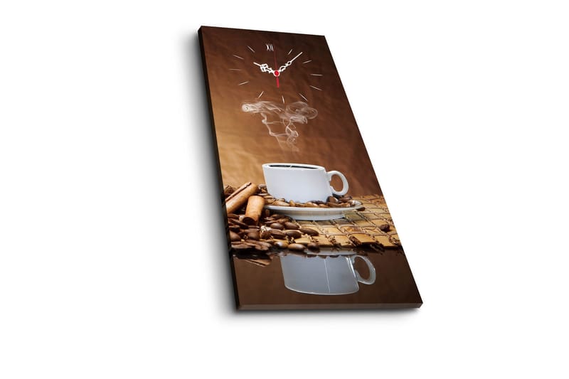 Dekorativ Canvasbilde med Klokke - Flerfarget - Innredning - Veggdekorasjon - Veggklokke