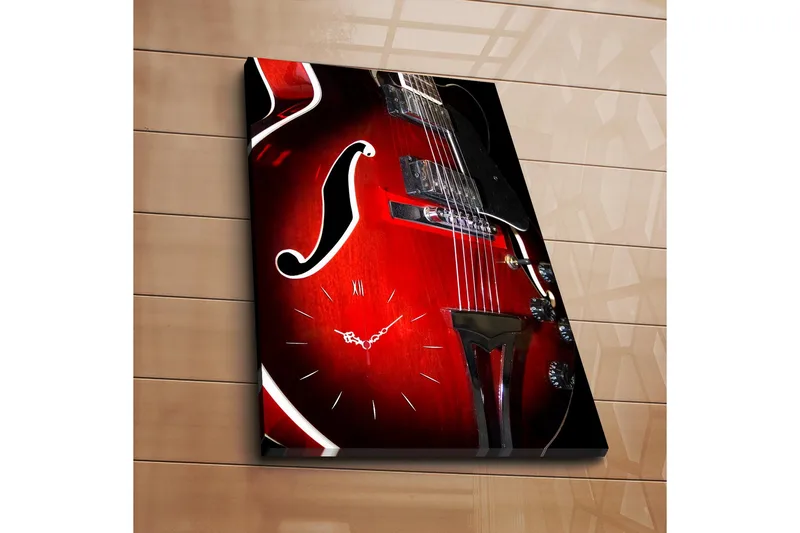 Dekorativ Canvasbilde med Klokke, Flerfarget