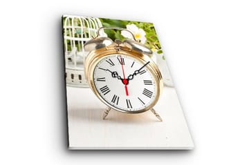 Dekorativ Canvasbilde med Klokke - Flerfarget - Innredning - Veggdekorasjon - Veggklokke