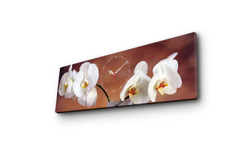 Dekorativ Canvasbilde med Klokke - Flerfarget - Innredning - Veggdekorasjon - Veggklokke