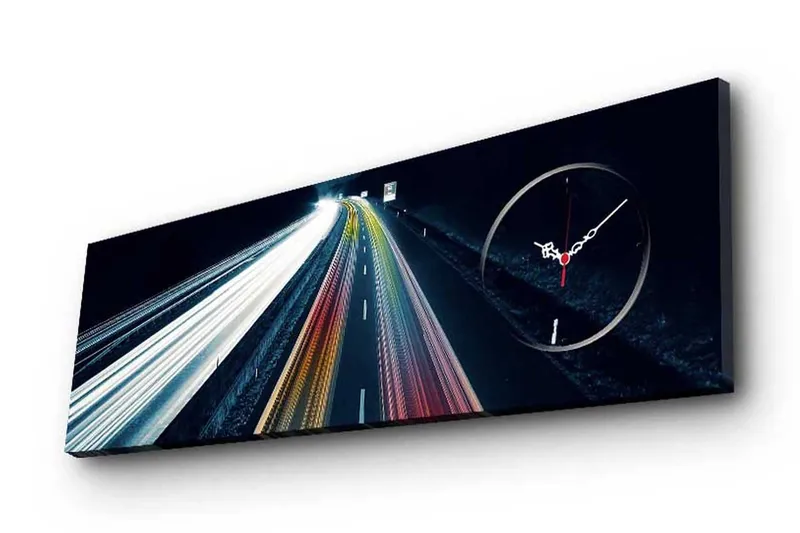 Dekorativ Canvasbilde med Klokke, Flerfarget