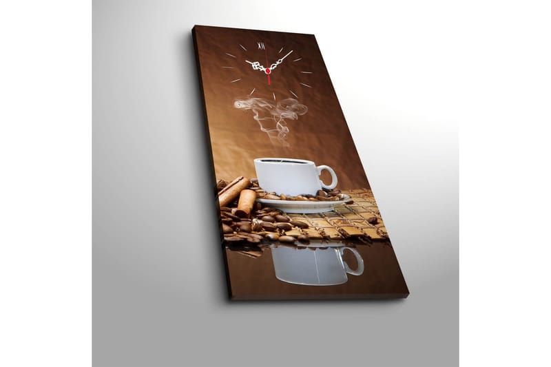 Dekorativ Canvasbilde med Klokke - Flerfarget - Innredning - Veggdekorasjon - Veggklokke