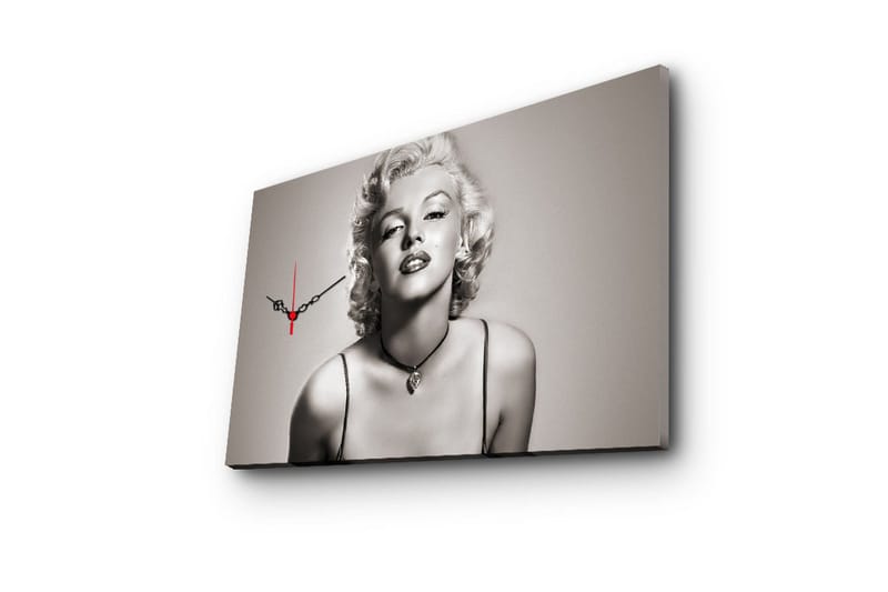 Dekorativ Canvasbilde med Klokke - Flerfarget - Innredning - Veggdekorasjon - Veggklokke