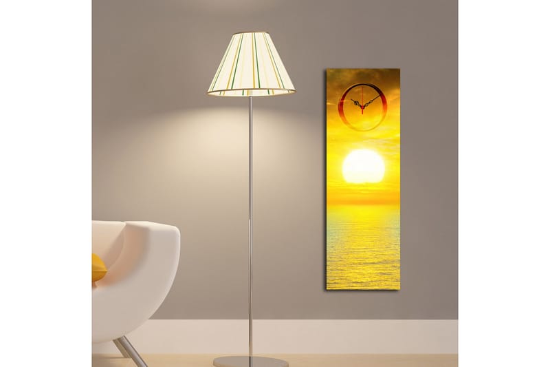 Dekorativ Canvasbilde med Klokke - Flerfarget - Innredning - Veggdekorasjon - Veggklokke