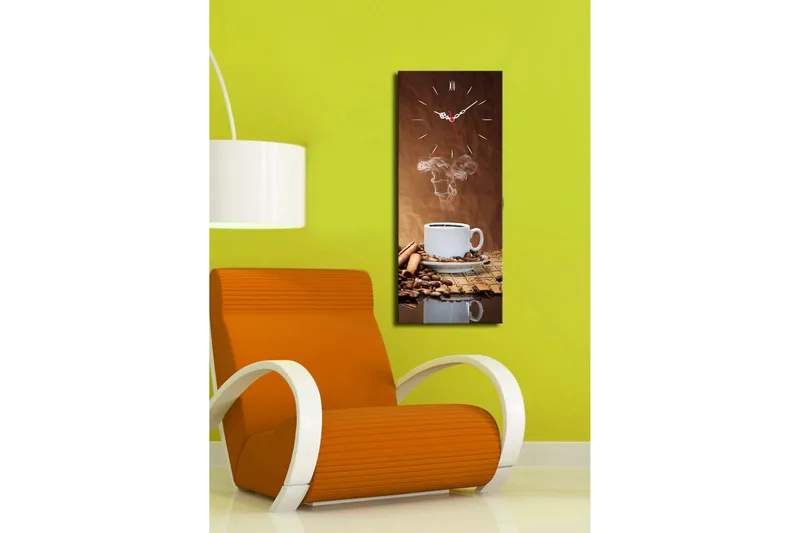 Dekorativ Canvasbilde med Klokke - Flerfarget - Innredning - Veggdekorasjon - Veggklokke