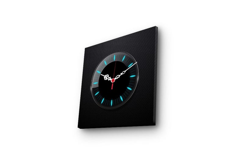 Dekorativ Canvasbilde med Klokke - Flerfarget - Innredning - Veggdekorasjon - Veggklokke