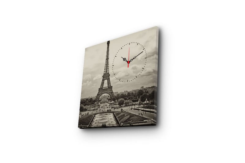 Dekorativ Canvasbilde med Klokke - Flerfarget - Innredning - Veggdekorasjon - Veggklokke