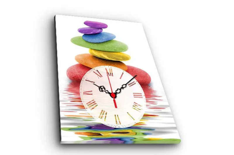 Dekorativ Canvasbilde med Klokke, Flerfarget