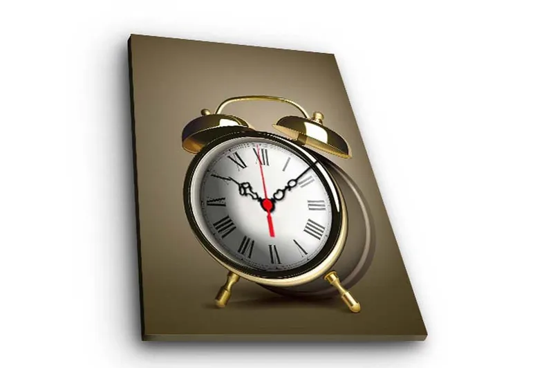 Dekorativ Canvasbilde med Klokke, Flerfarget