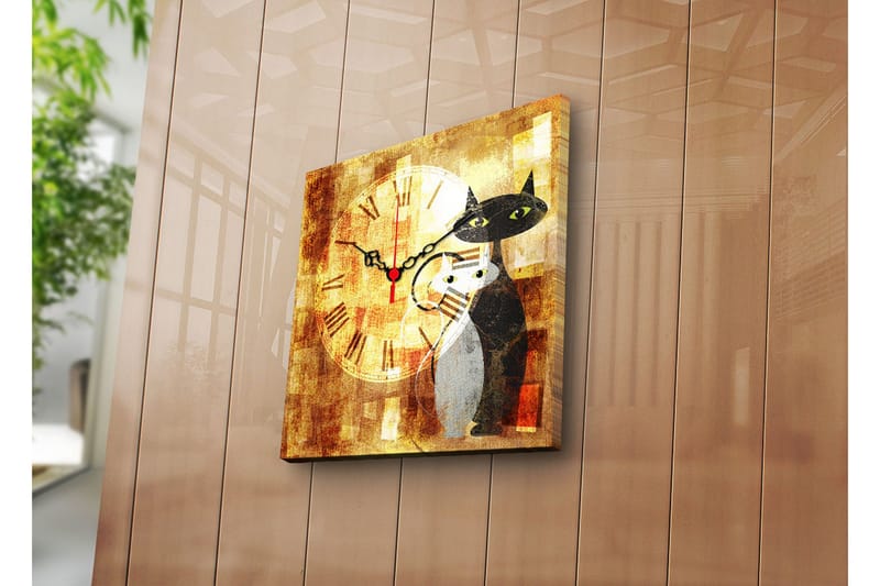 Dekorativ Canvasbilde med Klokke, Flerfarget