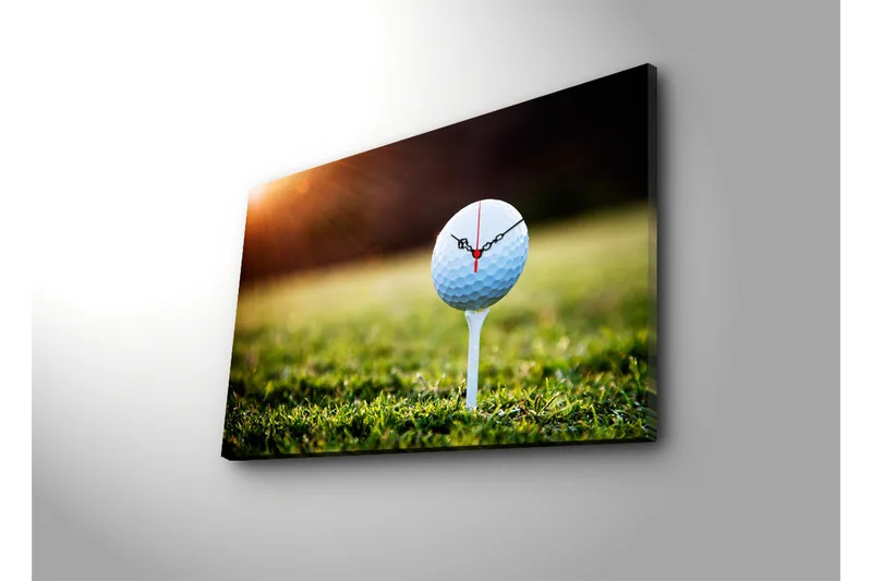 Dekorativ Canvasbilde med Klokke - Flerfarget - Innredning - Veggdekorasjon - Veggklokke