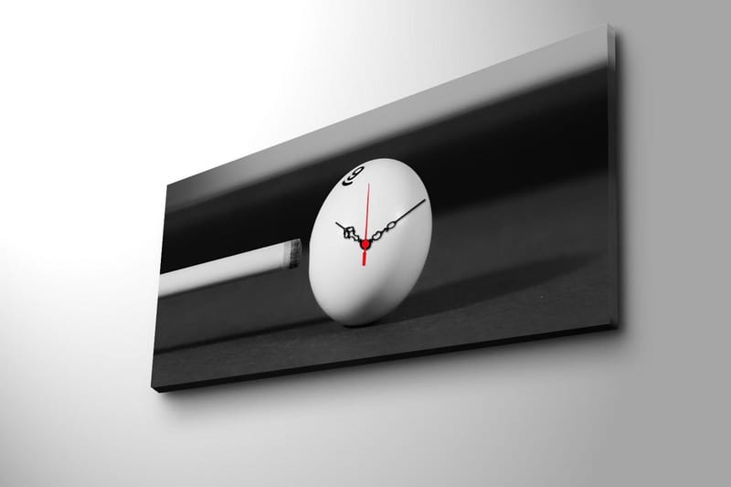 Dekorativ Canvasbilde med Klokke - Flerfarget - Innredning - Veggdekorasjon - Veggklokke