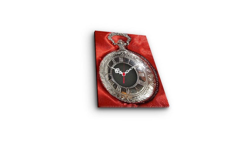 Dekorativ Canvasbilde med Klokke - Flerfarget - Innredning - Veggdekorasjon - Veggklokke