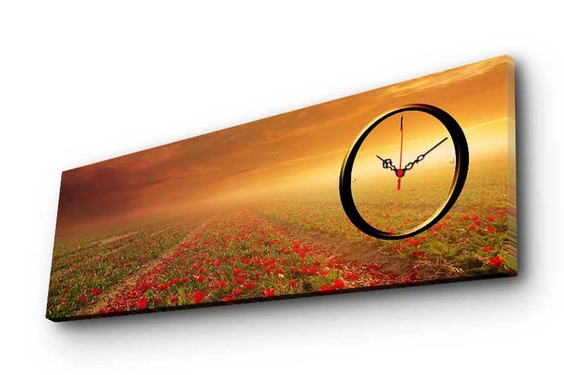 Dekorativ Canvasbilde med Klokke, Flerfarget