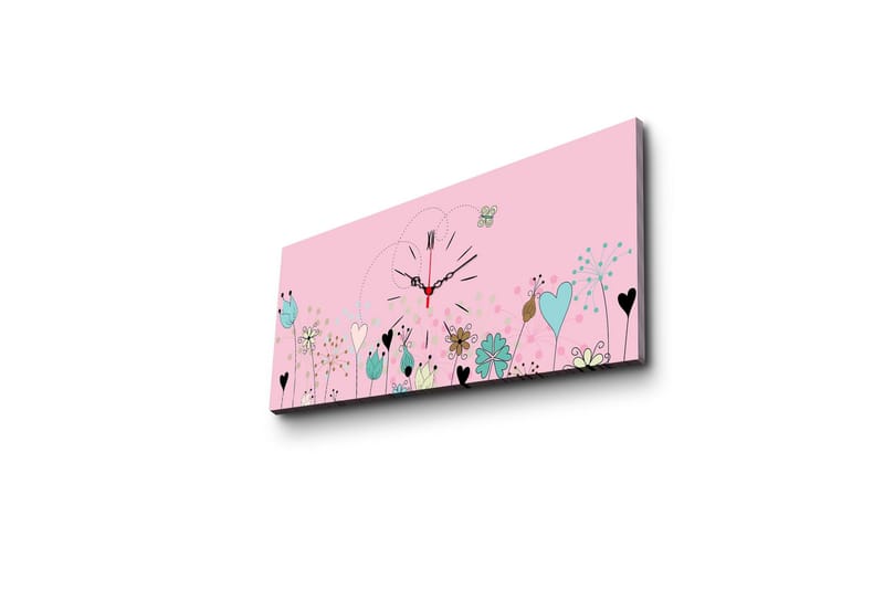 Dekorativ Canvasbilde med Klokke - Flerfarget - Innredning - Veggdekorasjon - Veggklokke