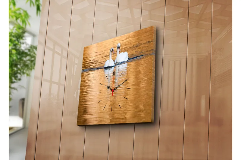 Dekorativ Canvasbilde med Klokke, Flerfarget