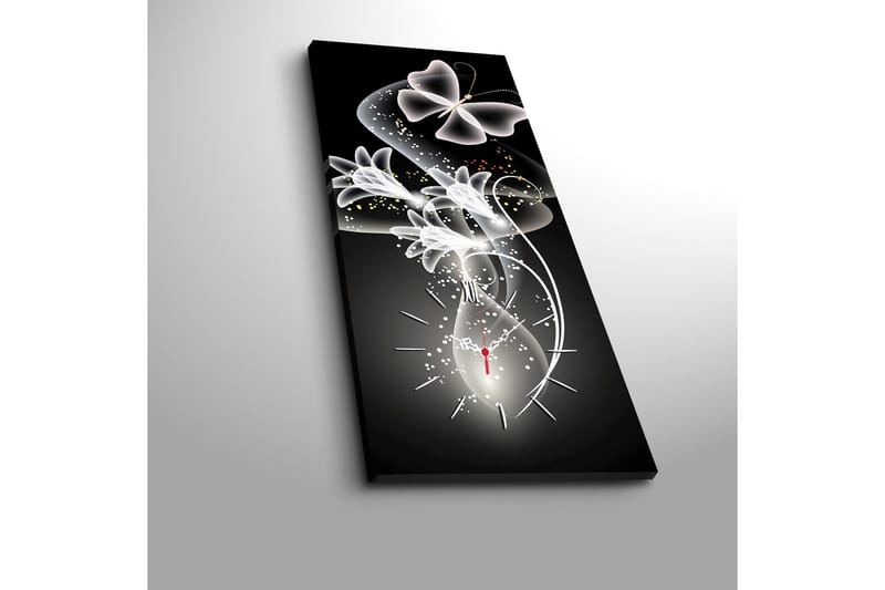 Dekorativ Canvasbilde med Klokke - Flerfarget - Innredning - Veggdekorasjon - Veggklokke