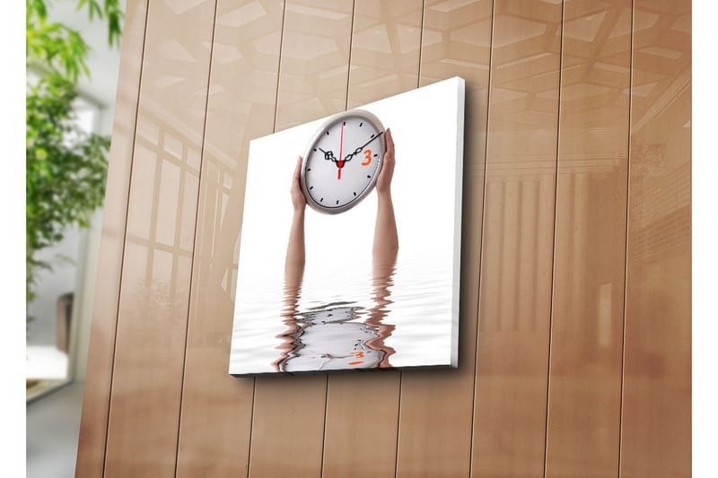 Dekorativ Canvasbilde med Klokke, Flerfarget